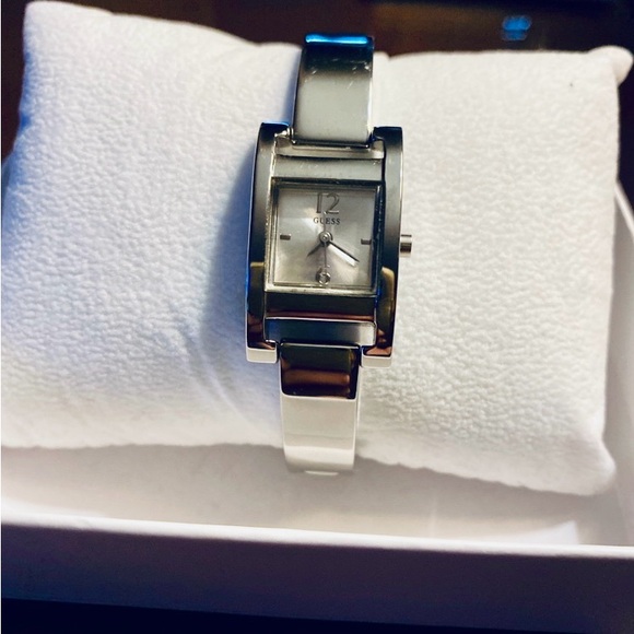 Guess Silver and White Modern Watch - Picture 1 of 5